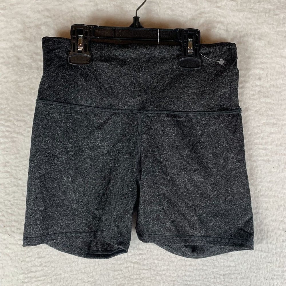 Body Biker Shorts Women Small Gray Polyester Stretch Elastic Waist Pull‎ On 7538